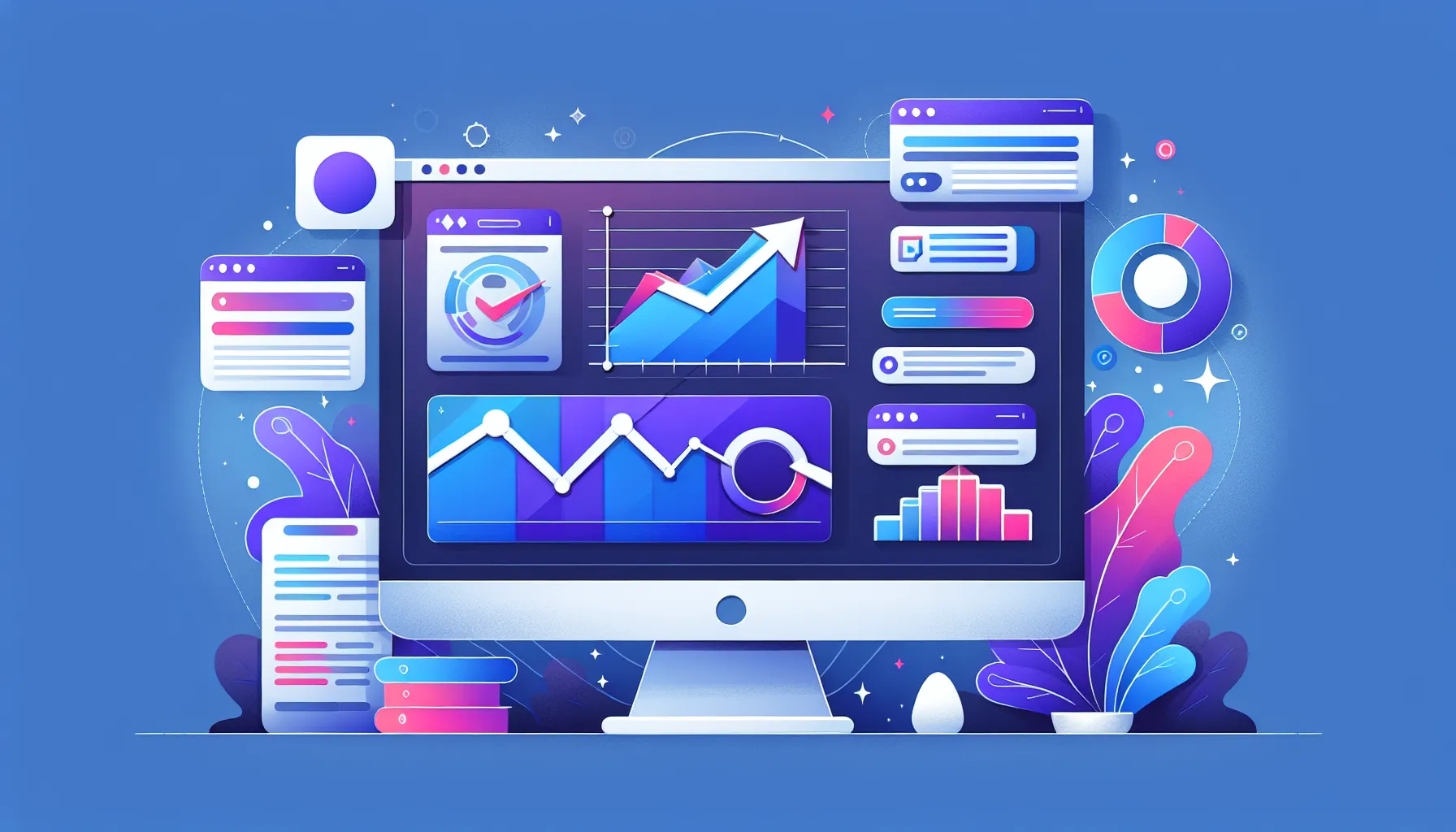 Dashboard showing conversion rate optimization tools and analytics on computer screen