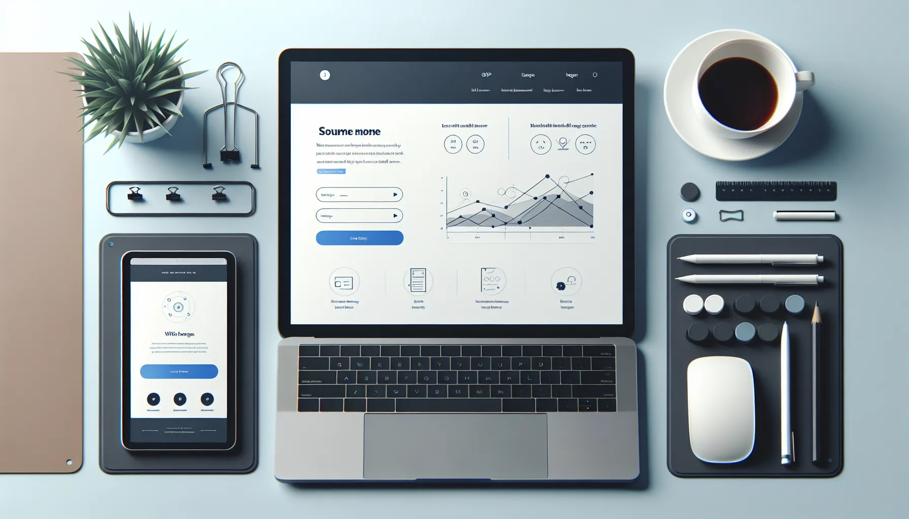 Clean minimalist landing page interface showing intuitive navigation design with clear pathways